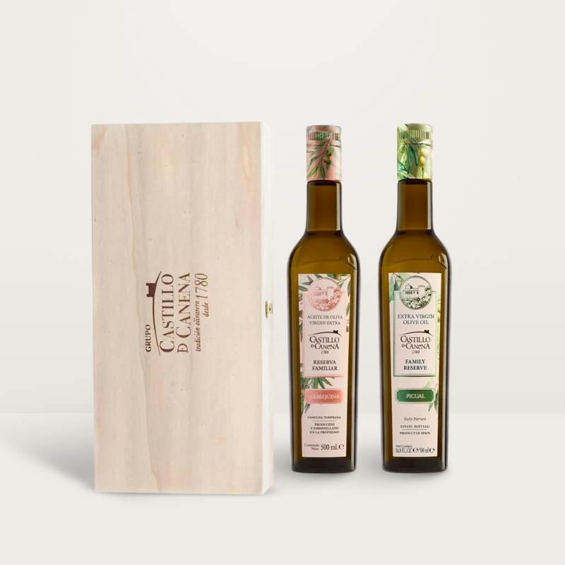 Estuche Aceite Castillo de Canena Picual y Arbequina 500 ml