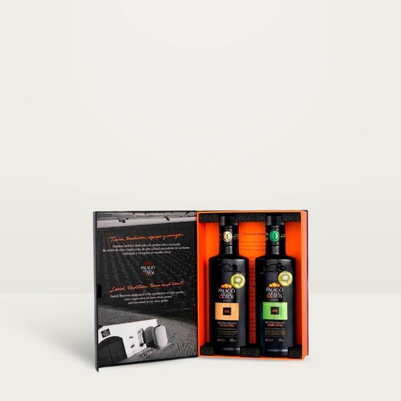 Estuche aaceite Palacio de los Olivos Picual y Arbequina