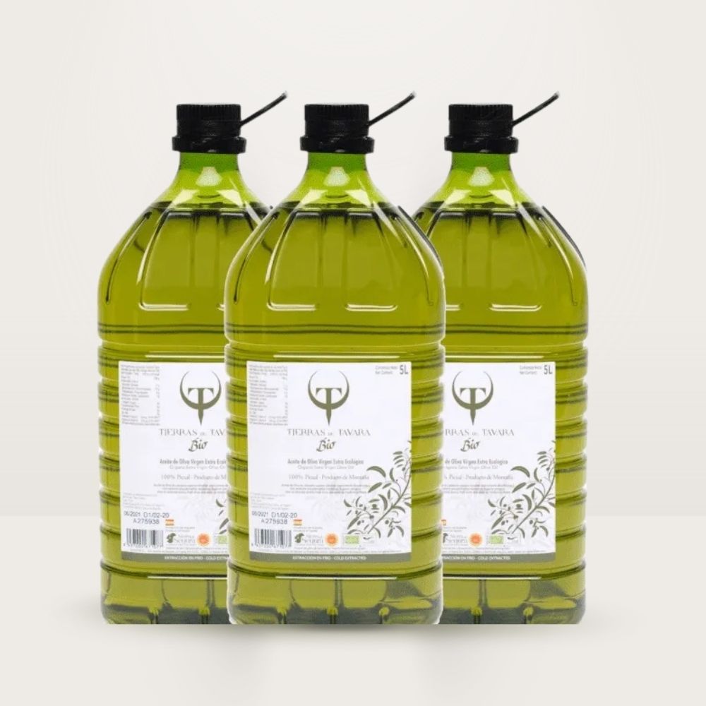 aceite de oliva virgen Pack 3 Garrafas Tierras de Tavara Ecológico 5 L
