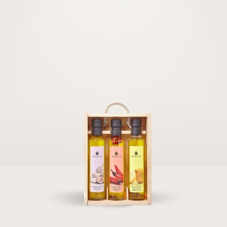 aceite de oliva virgen extra Estuche La Chinata 3 Condimentos 250 ml