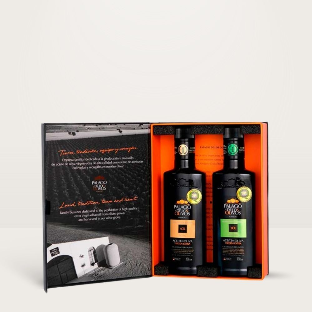 aceite de oliva virgen extra Estuche Palacio de los Olivos Picual y Arbequina 250 ml
