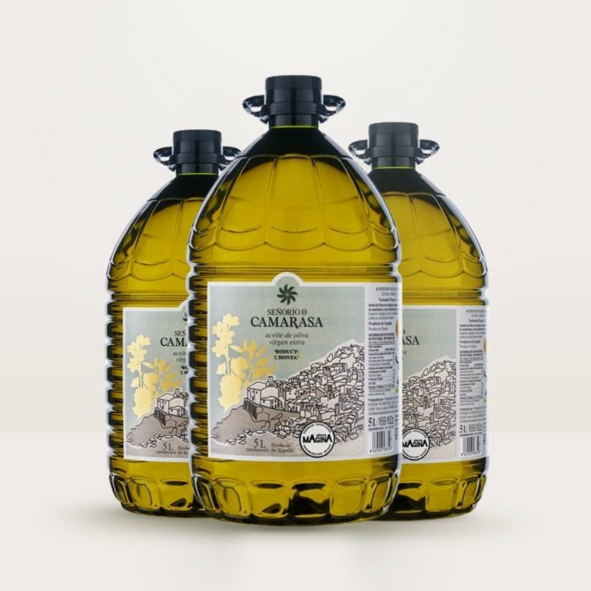 aceite de oliva virgen extra Pack 3 Garrafas Señorío de Camarasa Picual 5 L