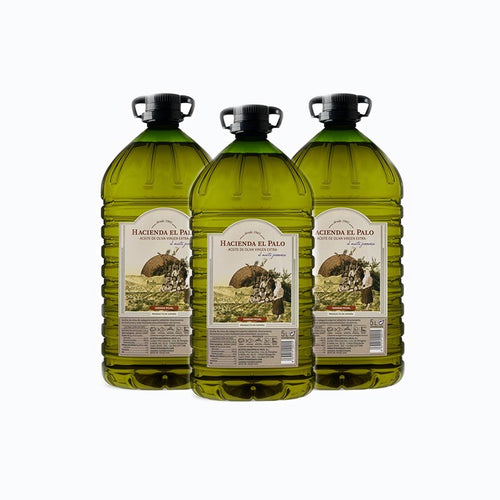 Garrafa de aceite de oliva virgen extra hacienda el palo