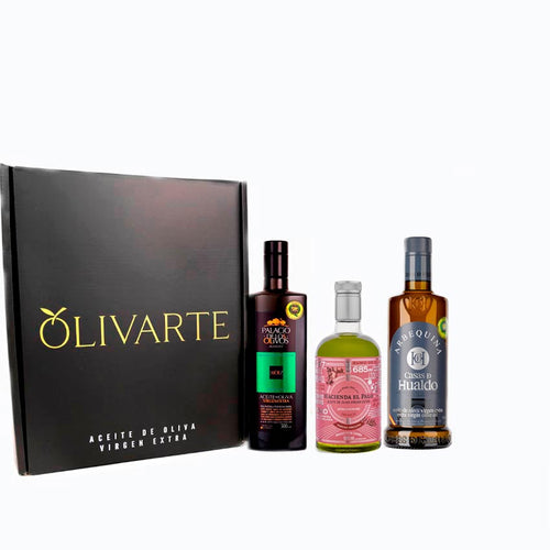 estuche regalo aceite de oliva virgen extra arbequina