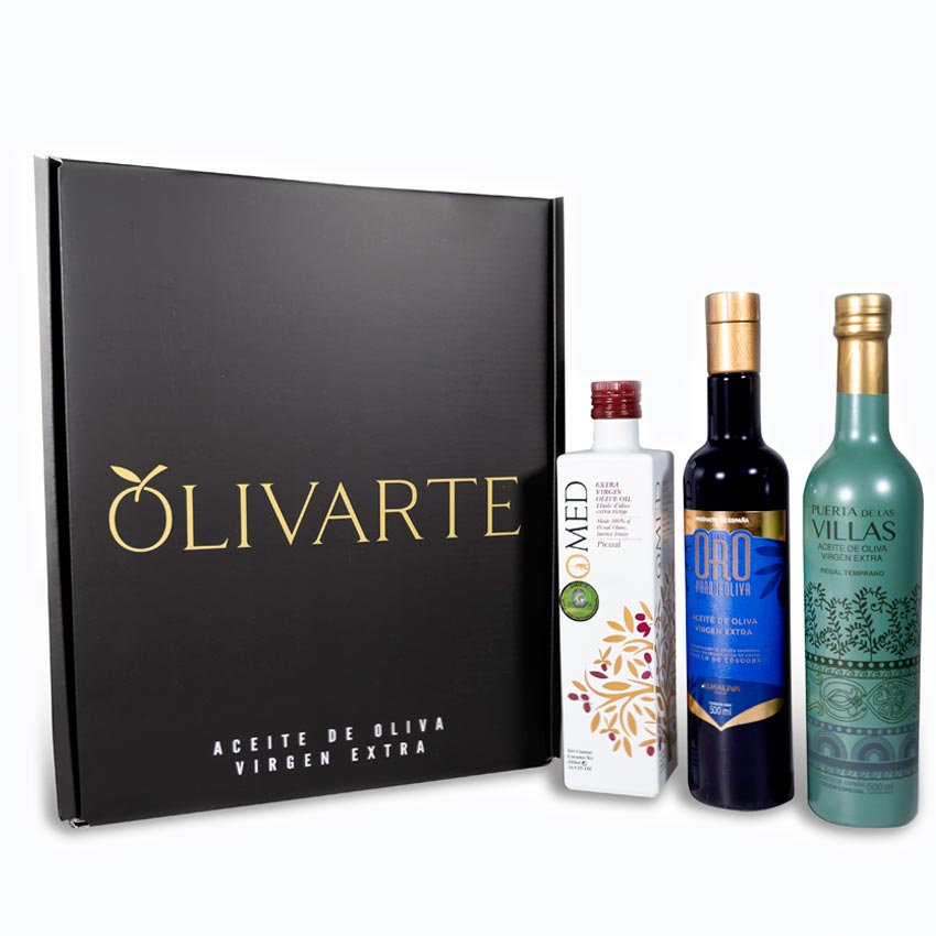 tres variedades de aceite de oliva
