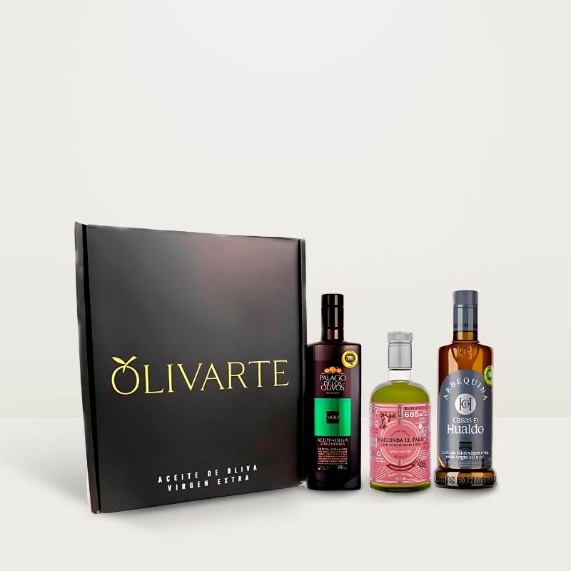 estuche regalo aceite de oliva virgen extra arbequina
