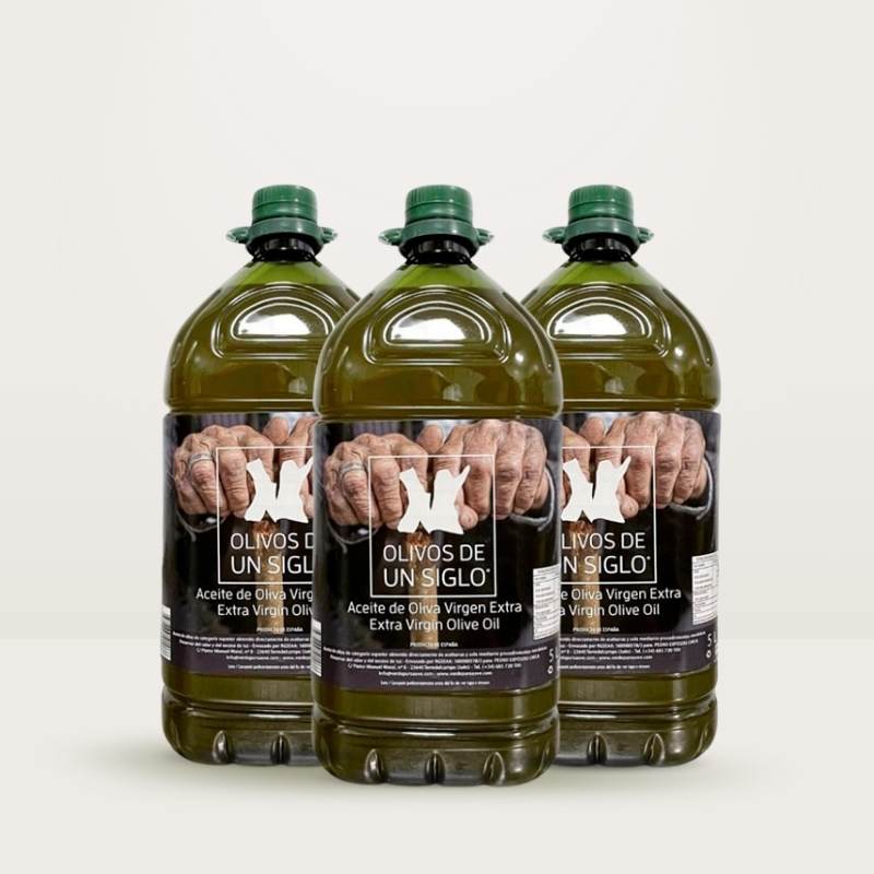 Pack 3 Garrafas Aceite Olivos de un Siglo 5 L