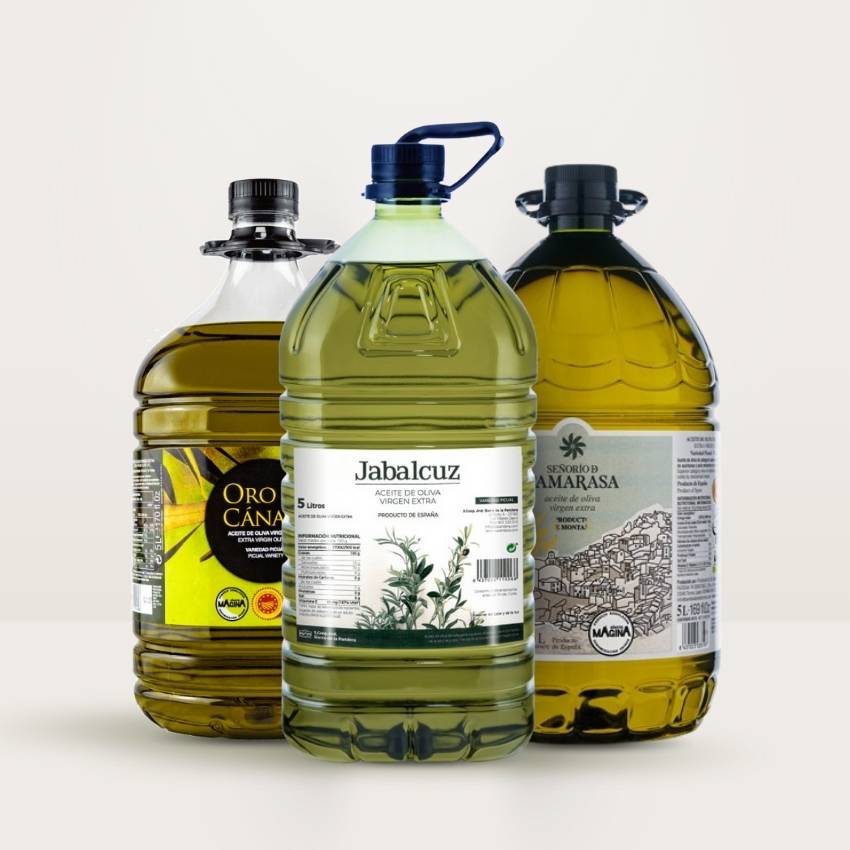 Pack 3 Garrafas Aceite de Oliva Virgen Extra de Jaén 5 L