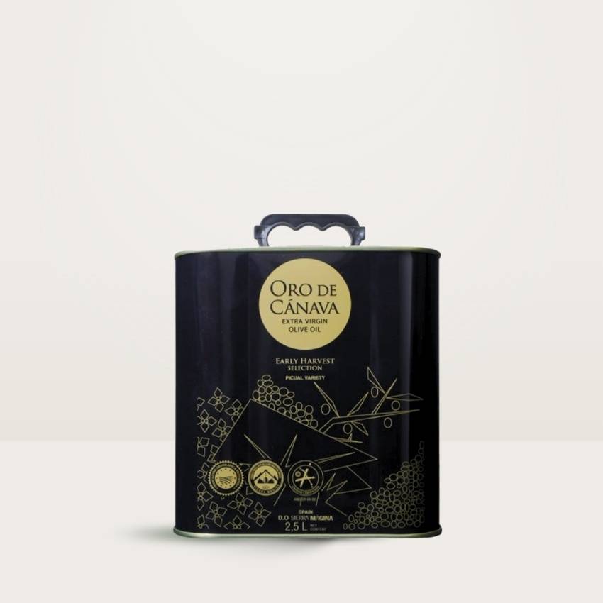 aceite de oliva virgen extra Oro de Cánava Picual Lata 2,5L