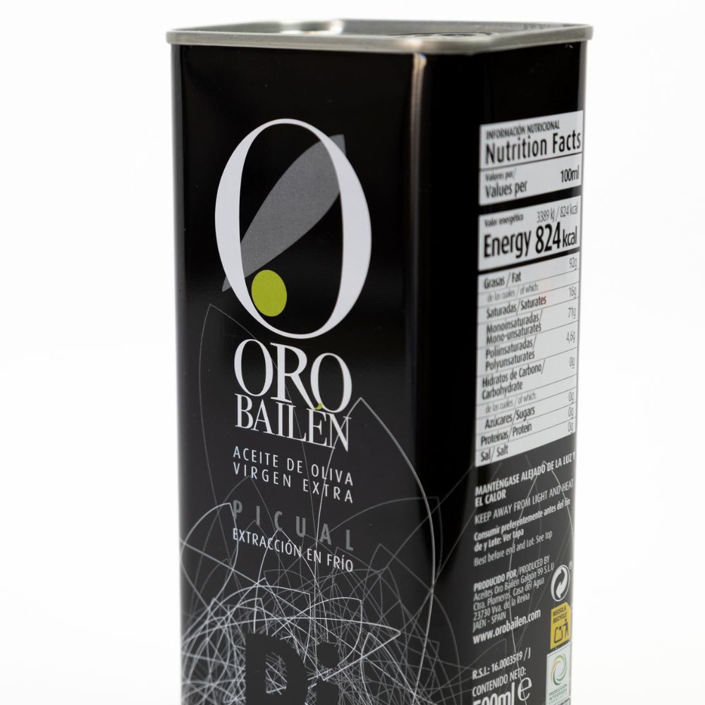 aceite de oliva virgen extra oro bailen picual lata 500 ml