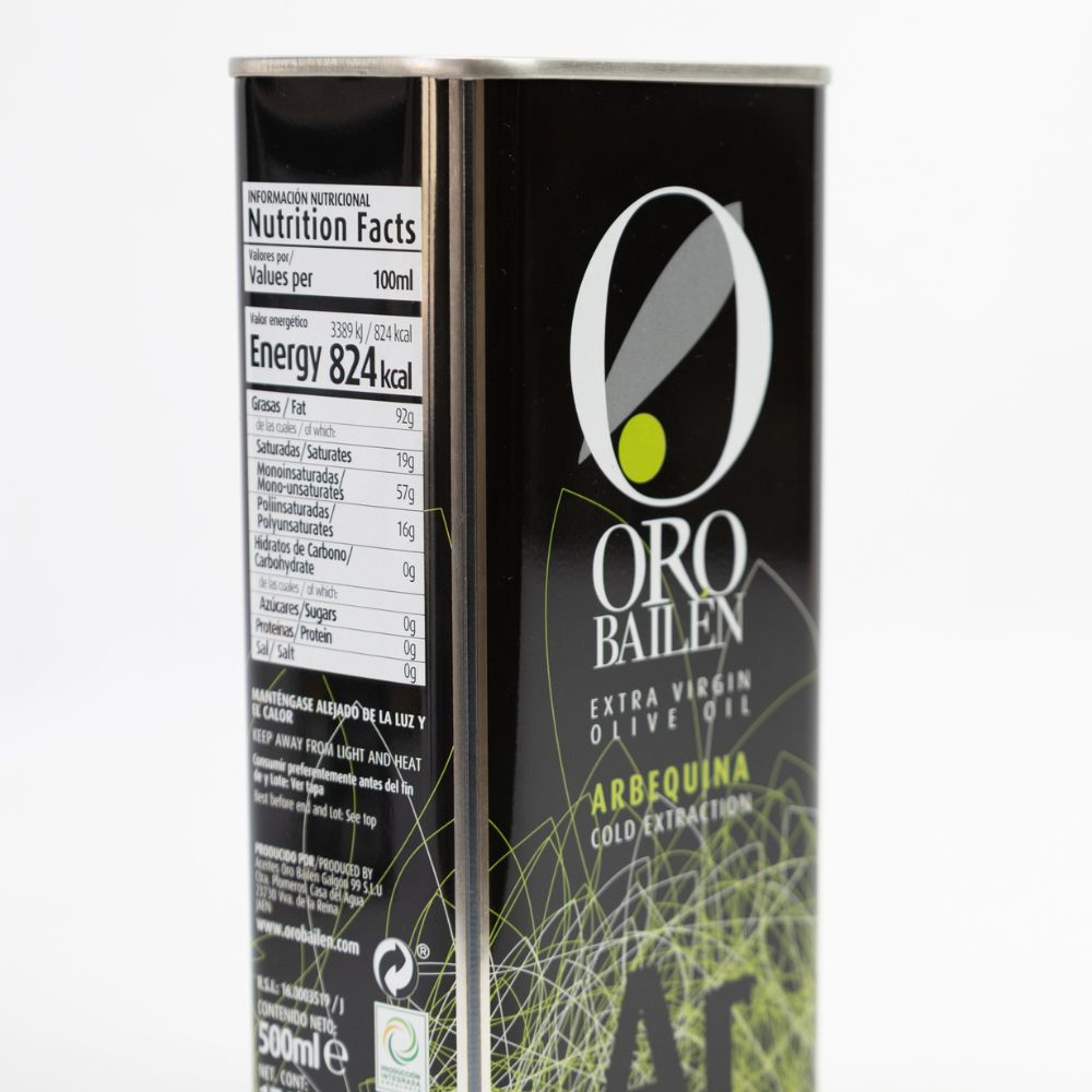 aceite de oliva vorgen extra oro bailen arbequina lata 500 ml