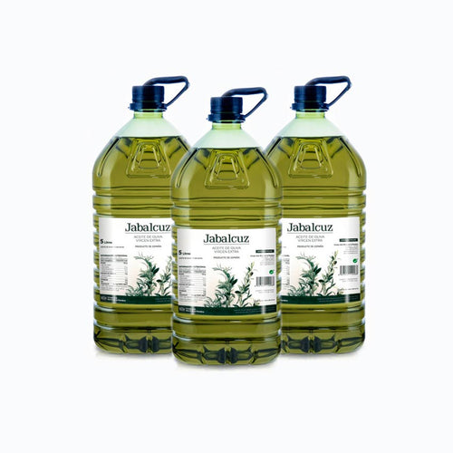 3 garrafas de aceite de oliva virgen extra jabalcuz