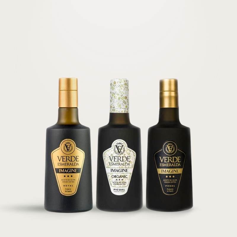 pack aceite de oliva virgen verde esmeralda imagine
