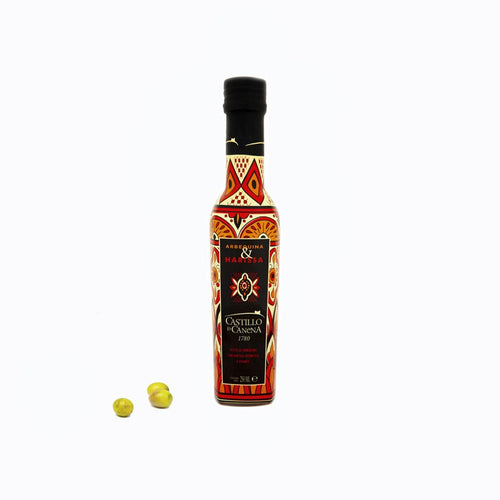 Aceite de oliva virgen extra picante castillo de canena arbequina harissa