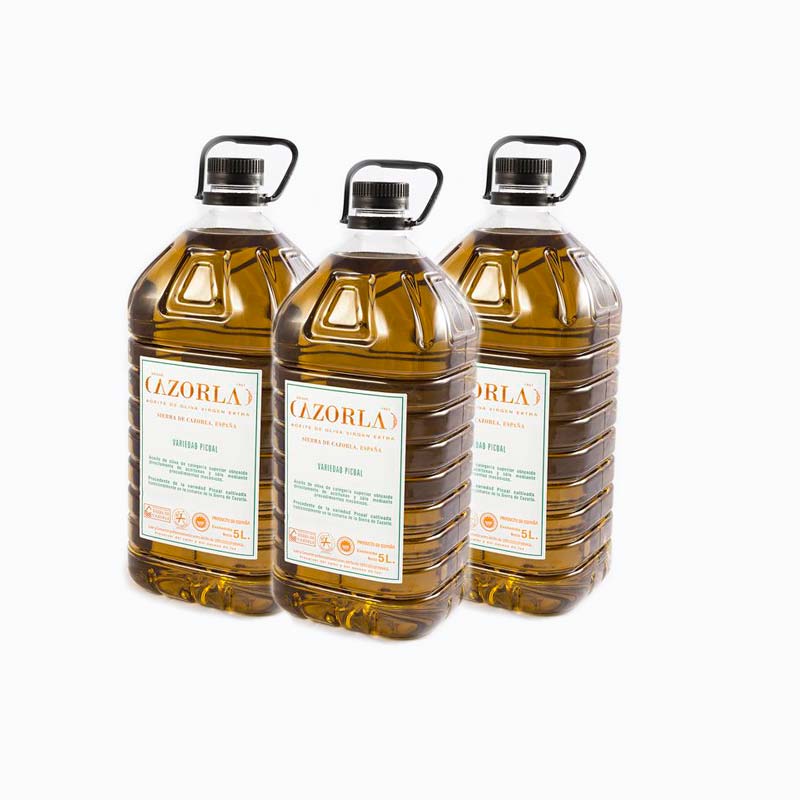 aceite de oliva virgen extra cazorla pack de tres garrafas