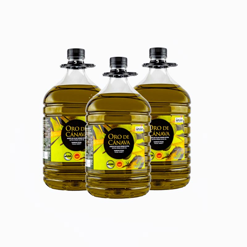 garrafas de aceite picual 5 litros oro de cánava