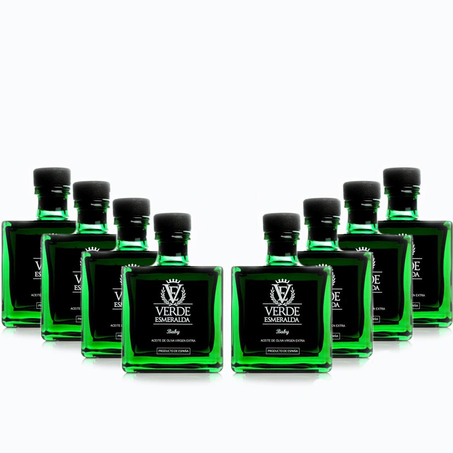 pack verde esmeralda baby picual aceite de oliva virgen extra
