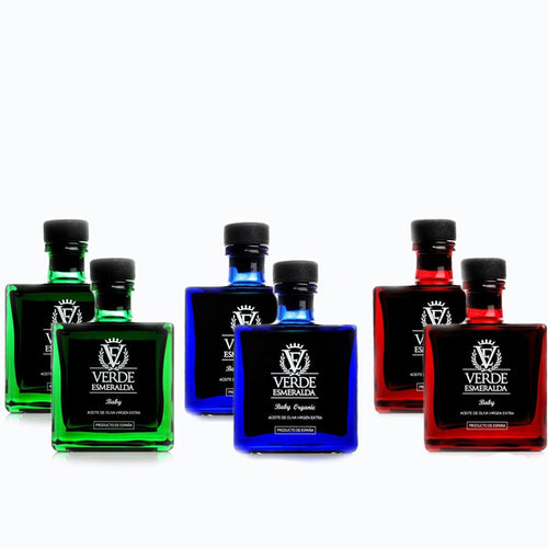packs botellas baby verde esmeralda aceite de oliva virgn extra