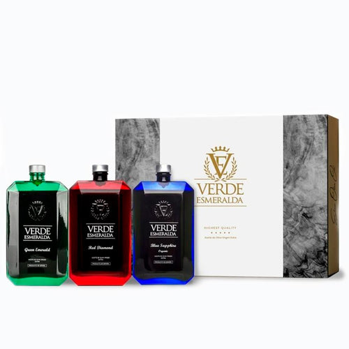 Estuche regalo aceite de oliva virgen verde emeralda