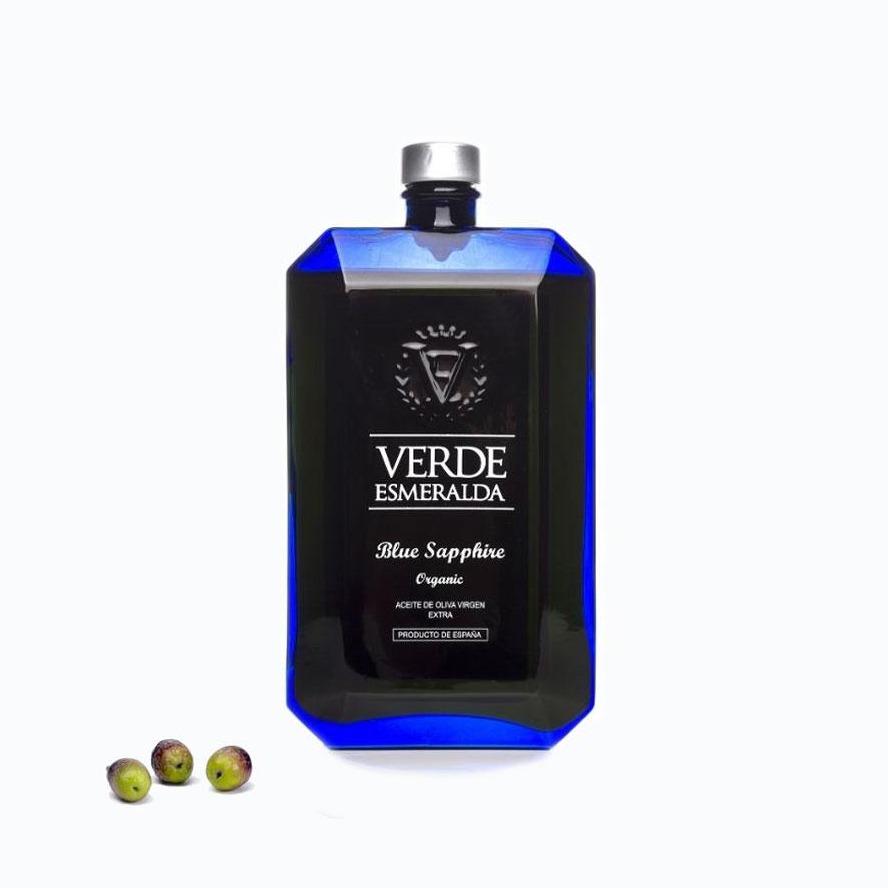 aceite de oliva virgen extra verde esmeralda blue shapphire